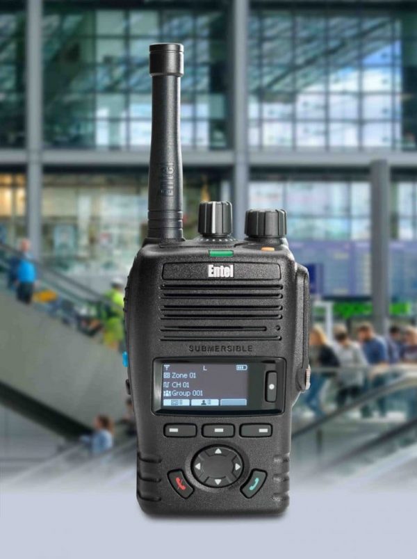 photo of an entel dx handheld radio